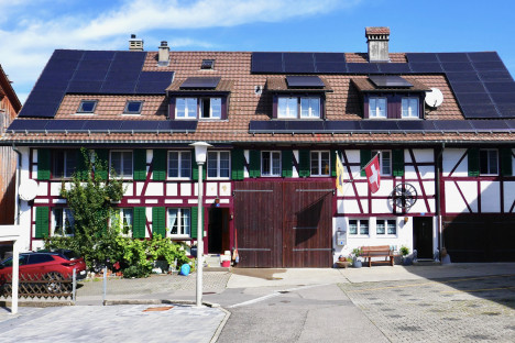 Gebäude mit bestehender Solaranlage